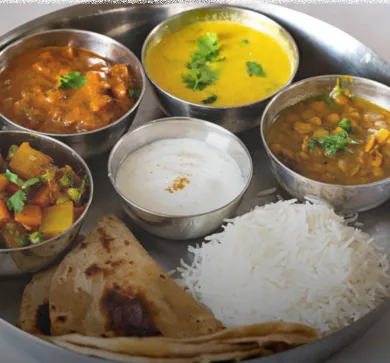 Lunch/Dinner: Thali Meals, Paneer Curries, Dal-Roti-Rice