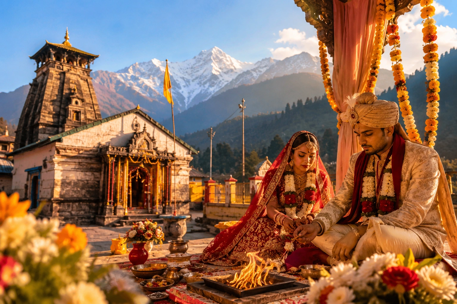 Triyuginarayan Temple wedding ceremony arrangements